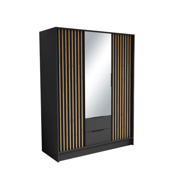Kleiderschrank NERO150cm - schwarz – Bild 2